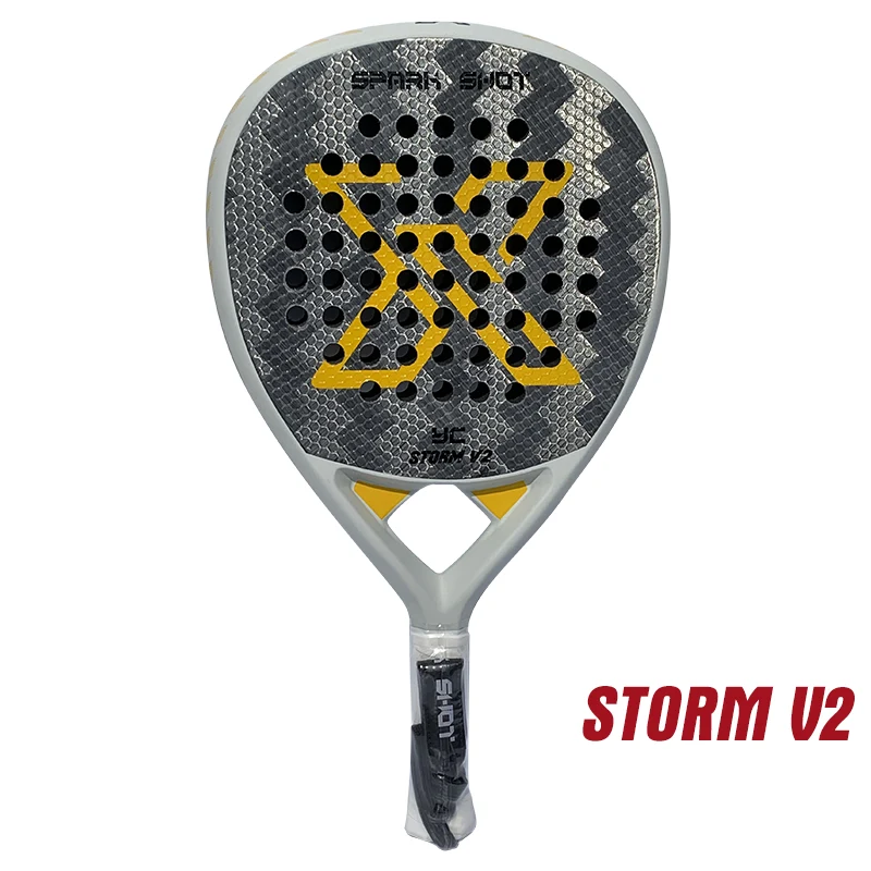 Raket Padel Serat Alum MEWAH 24K STORM V2